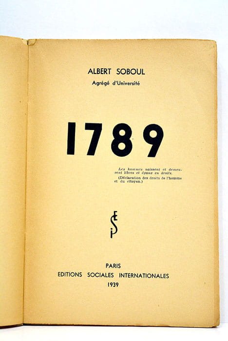 1789. L'an 1 de la liberté.