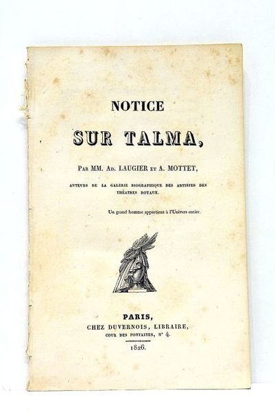 Notice sur Talma.