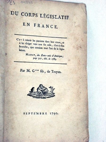 CORPS LEGISLATIF (Du) en France. Par M. G** fils, de …