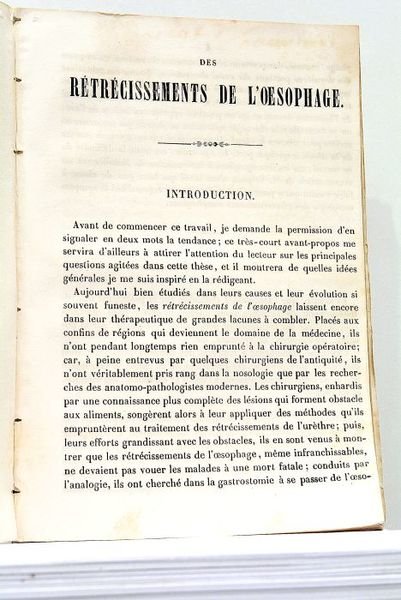 Rétrécissements de l'Oesophage.