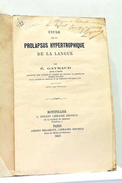 Etude sur le Prolapsus Hypertrophique de la Langue.