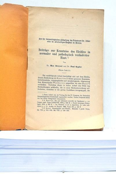Beiträge zur Kenntniss des Eleidins in normaler un pathologisch veränderter …