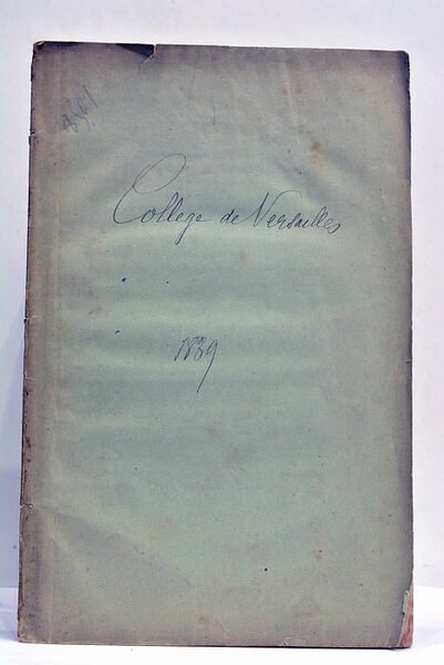 Origines du Collège Royal de Versailles. Notice.