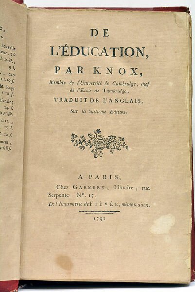 De l'Education. Traduit de l'anglais.