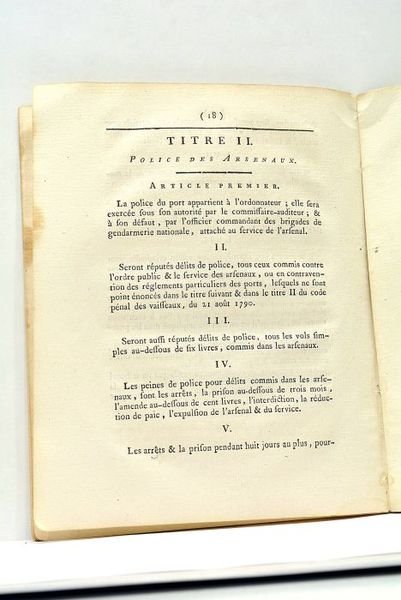 LOI sur l'Organisation d'une Cour Martiale maritime.