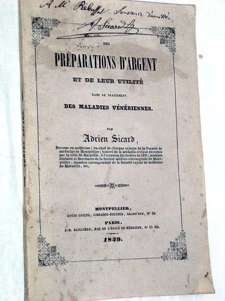 Des Préparations d'Argent et de leur Utilité dans le Traitement …