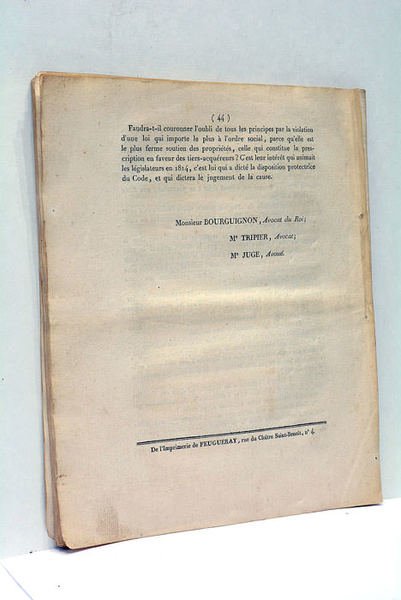 RESUME servant de réponse pour M. Julien, Propriétaire du Théatre …