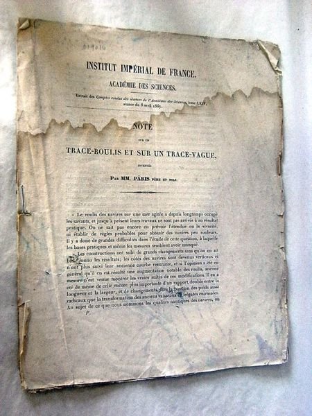 Note sur un trace-roulis et sur un trace-vague, inventés par …