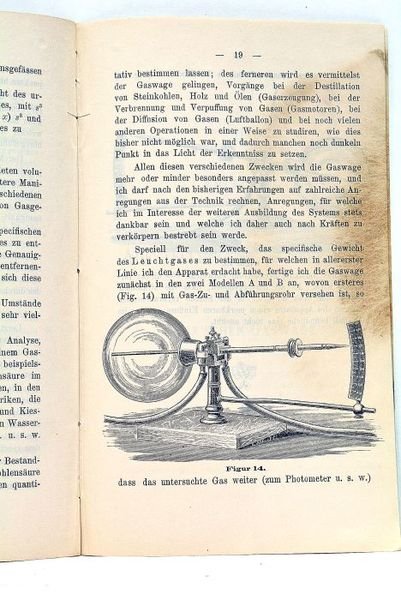 Die Gaswage. Apparat zur automatischen bestimmung des specifischen gewichts und …