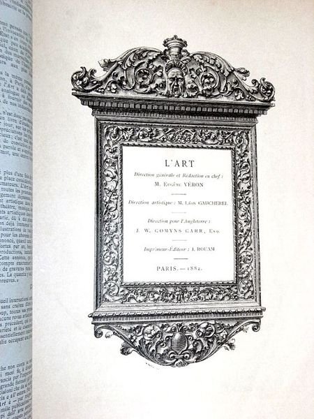 CATALOGUE de la Librairie de l'Art. 1882.