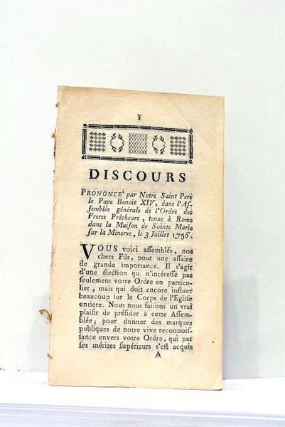 Discours prononcé par Notre Saint Père le Pape dans l'Assemblée …