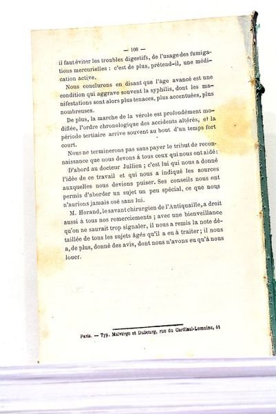 Etudes sur la Syphilis.