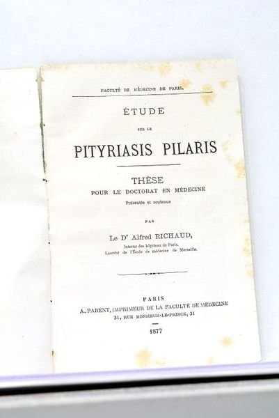 Etude sur la Pityriasis Pilaris.