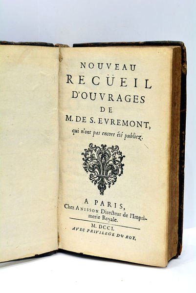 Nouveau Recueil d’Ouvrages de M. de S.Evremont, qui n’ont pas …