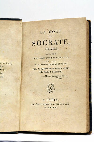 La Mort de Socrate, Drame, précédé d’un Essai sur les …