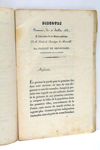 De l’Utilité et des Avantages de la Statistique, suivi d’un …