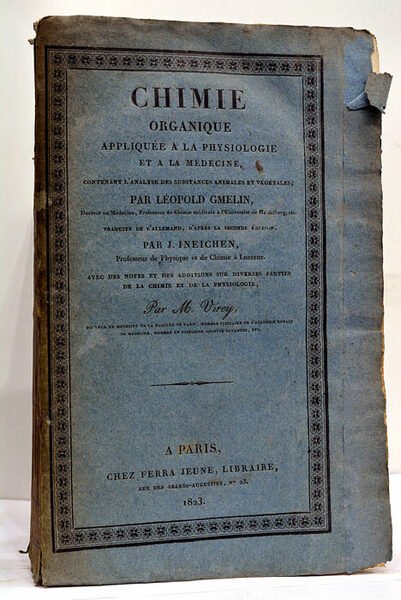 Chimie Organique appliquée à la Physiologie et à la Médecine; …