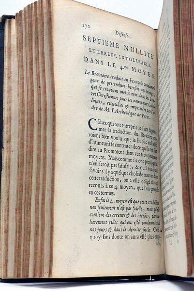 Défense des Versions de l’Ecriture Sainte, des Offices de l’Eglise, …