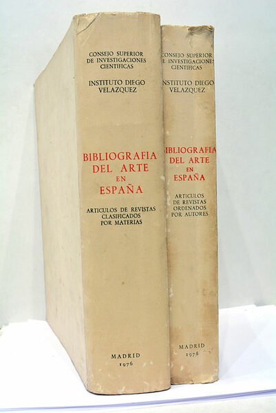 BIBLIOGRAFIA del Arte en Espana. Articulos de revistas clasificados por …