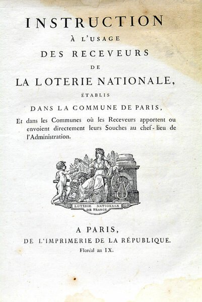 INSTRUCTION à l'usage des Receveurs de la Loterie Nationale établis …
