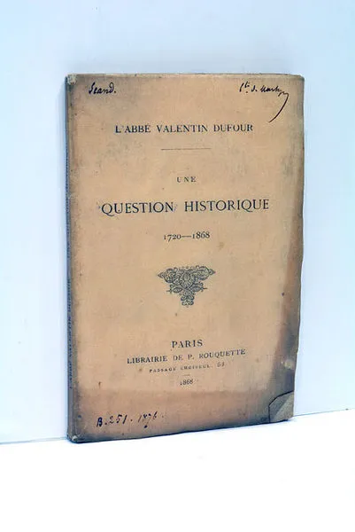 Une Question Historique 1720-1768. | Immagine principale