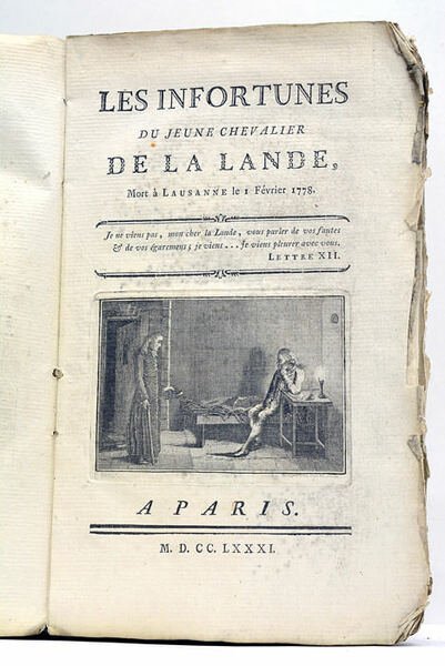 Les Infortunes du Jeune Chevalier Lalande, mort à Lausanne le …