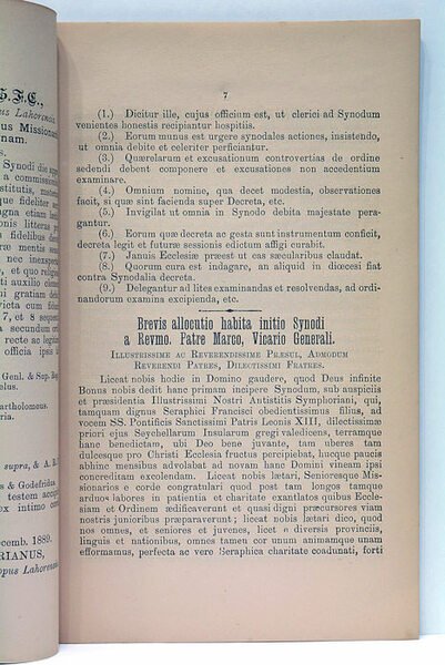 ACTA PRIMAE DIOCESANAE SYNODI LAHORENSIS. Sub Illmo. Ac Revme. Episcopo …