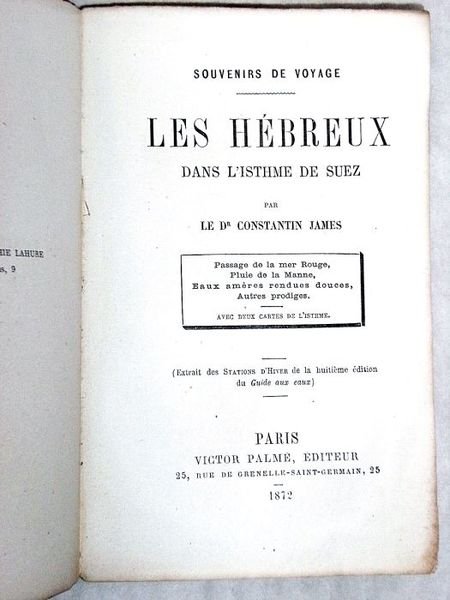 Les Hébreux dans l'isthme de Suez. Passage par la mer …