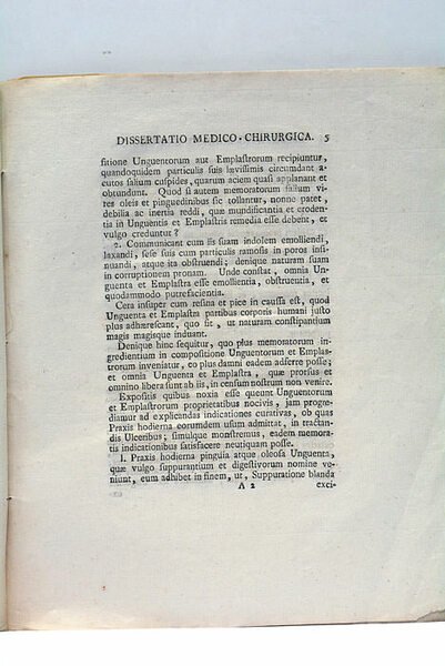 Dissertatio Medico-Chirurgica Inauguralis, de qualitatibus unguentorum emplastrorumque novicis, et necessaria …