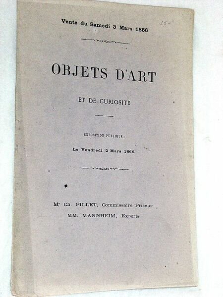OBJETS d'art et de curiosité.