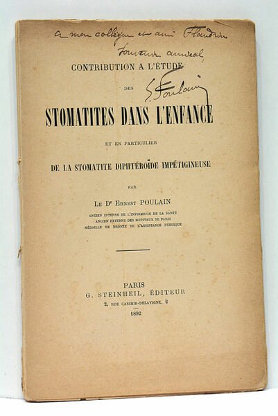 Contribution à l'étude des stomatites dans l'enfance et en particulier …