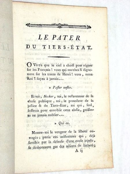 Le Pater du Tiers-Etat.