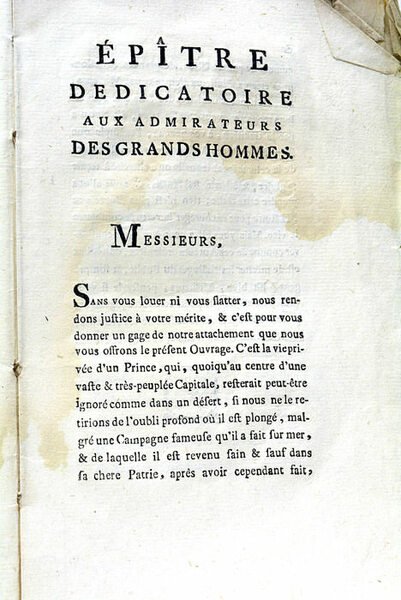Vie Privée ou Apologie de Très-Sérénissime Prince Monseigneur le Duc …