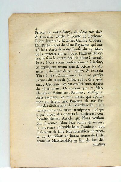 LETTRES PATENTES DU ROY. DONNÉES À PARIS LE 14. AVRIL …