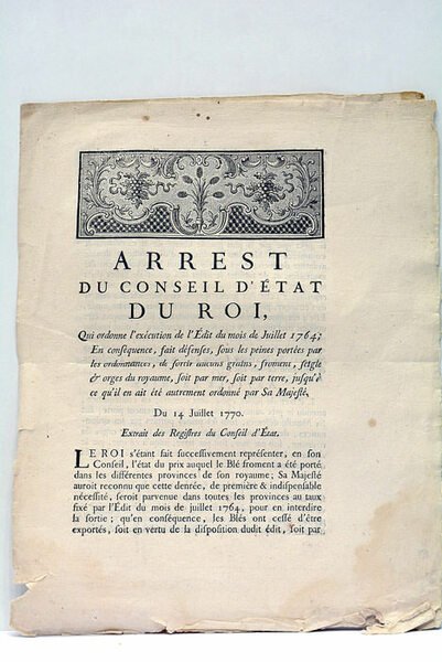 ARREST DU CONSEIL D'ÉTAT DU ROI, QUI ORDONNE l'exécution de …