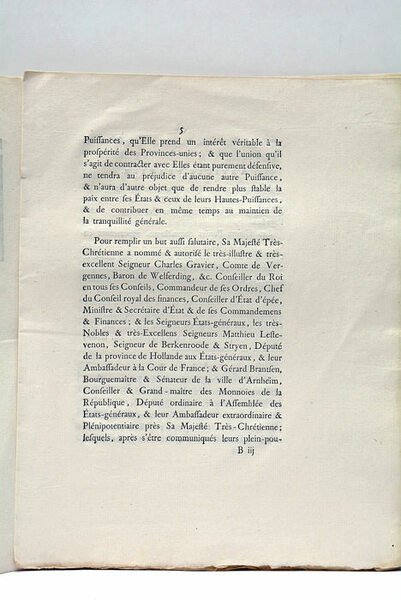 TRAITÉ D'ALLIANCE ENTRE LE ROI ET LES PROVINCES UNIES. SIGNÉ …