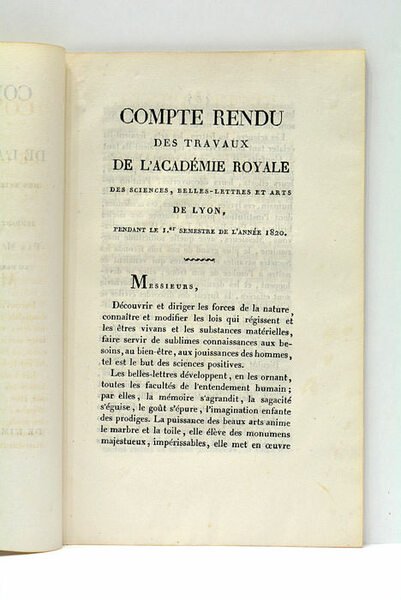 Compte rendu des travaux de l'Académie Royale des Sciences, Belles-Lettres …