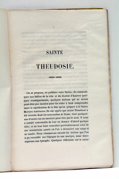 SAINTE THEUDOSIE. RELIÉ AVEC : 2). Note sur Ste-Theudosie. S.l.n.d.