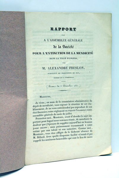 Rapport fait à l'Assemblée Générale de la Société pour l'Extinction …