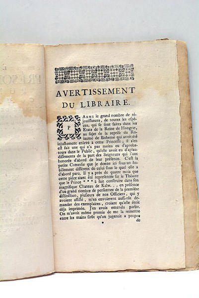 PRESOMTION PUNIE (La), Comedie. Traduite de l'Allemand du Baron de …