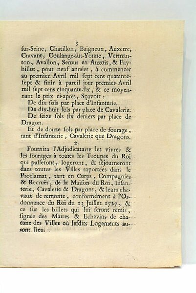 EXTRAIT DE LA DÉLIVRANCE DES ETAPES GÉNÉRALES DE LA PROVINCE …