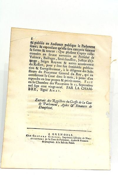 DECLARATION du Roi qui établit des Peines contre les Contrebandiers.