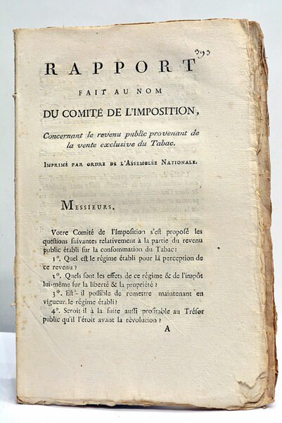 RAPPORT fait au nom du Comité de l'Imposition, concernant le …