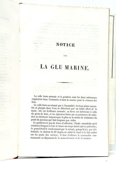 NOTICE sur la Glu Marine brevetée, sans garantie du gouvernement.