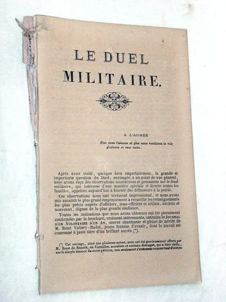 Le duel Militaire.
