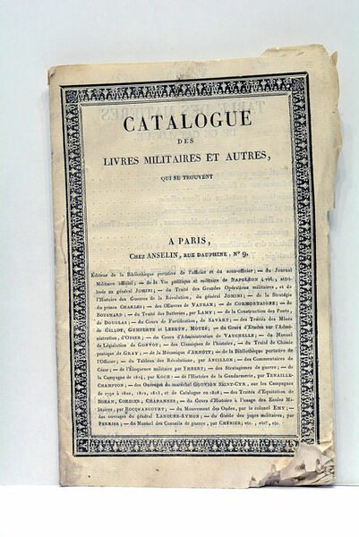 CATALOGUE DES LIVRES MILITAIRES ET AUTRES, QUI SE TROUVENT À … | Immagine Gallery 1