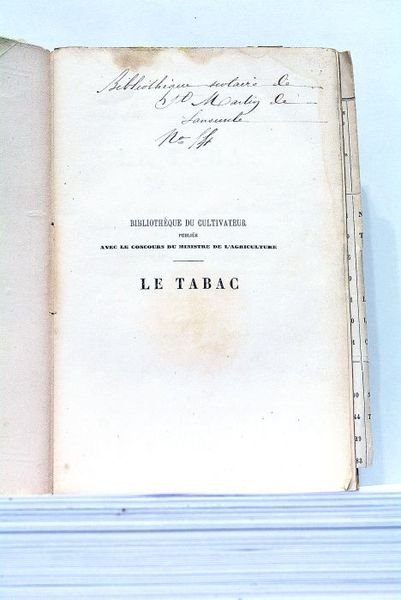 Le Tabac, sa culture, au point de vue du meilleur …
