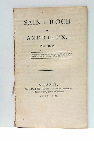 SAINT-ROCH À ANDRIEUX.