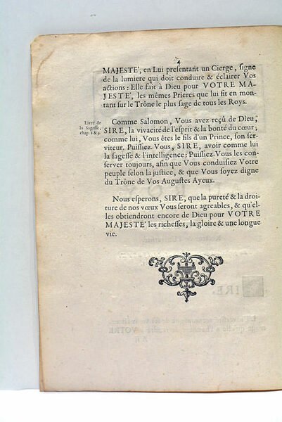 Harangues faites au Roy.