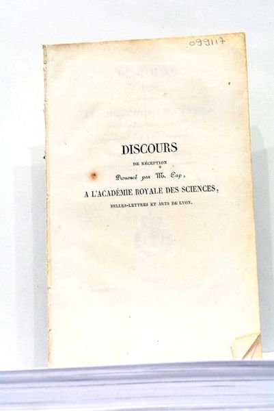 Discours de Réception Prononcé à l'Académie Royale des Sciences, Belles-Lettres …